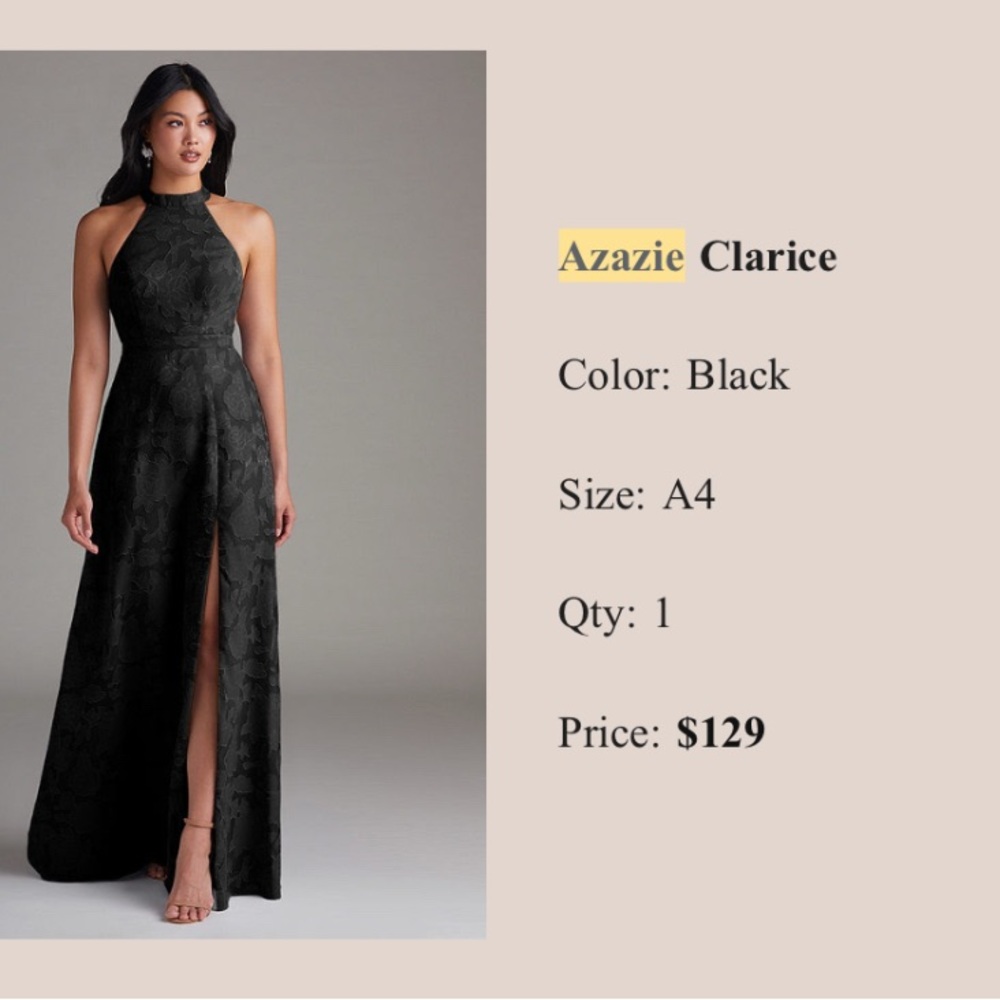 Azazie Clarice Elegant Black Maxi Dress
